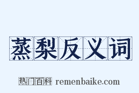 蒸梨反义词是什么意思的图片